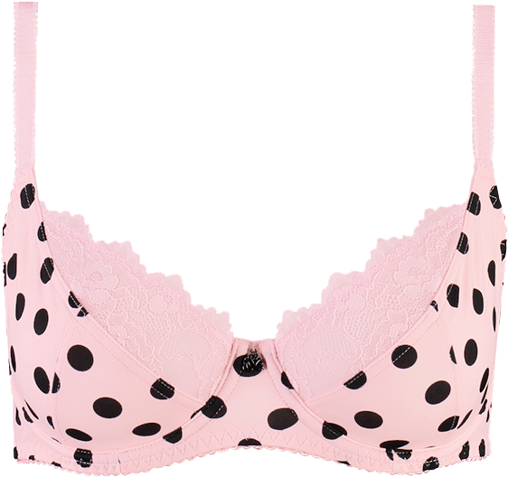Spot Pink Black 3 Piece Set Seta04 - Polka Dot (900x833), Png Download