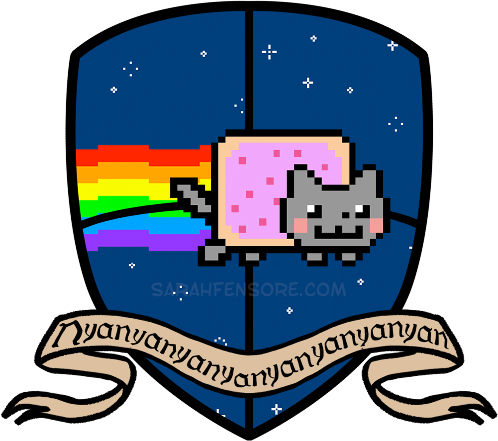 Nyan Cat Crest (1000x894), Png Download