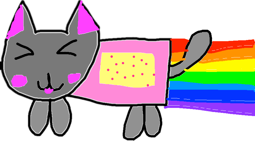 Nyan Cat - Nyan Happy (877x486), Png Download