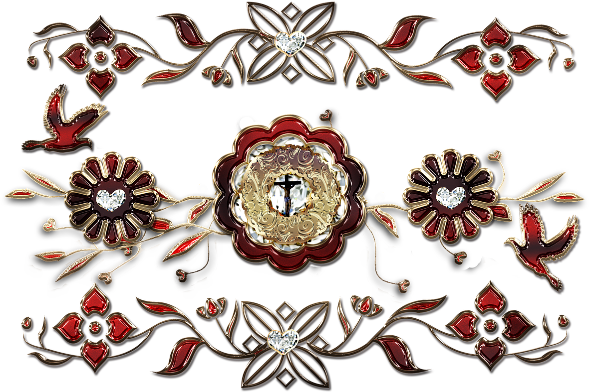 Cross Religious Gemstones - Motif (1280x853), Png Download