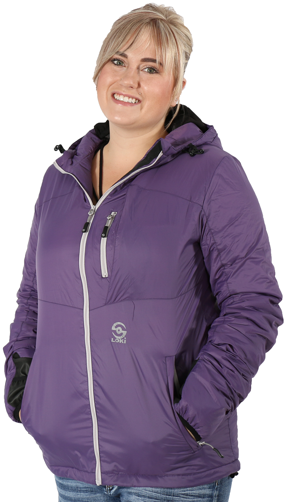 Women's Canyon Puffy Jacket - Hoodie (1000x1665), Png Download