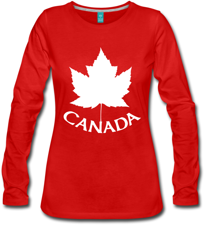 Canada T-shirts Long Sleeve Canadian Flag Souvenir - Canada T Shirt For Women (800x800), Png Download