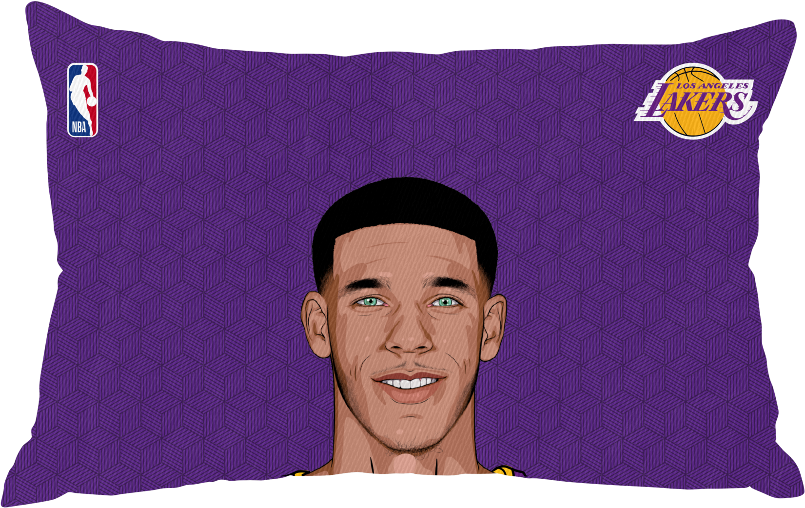 Lonzo Ball Pillow Case Face - Los Angeles Lakers (2048x1638), Png Download