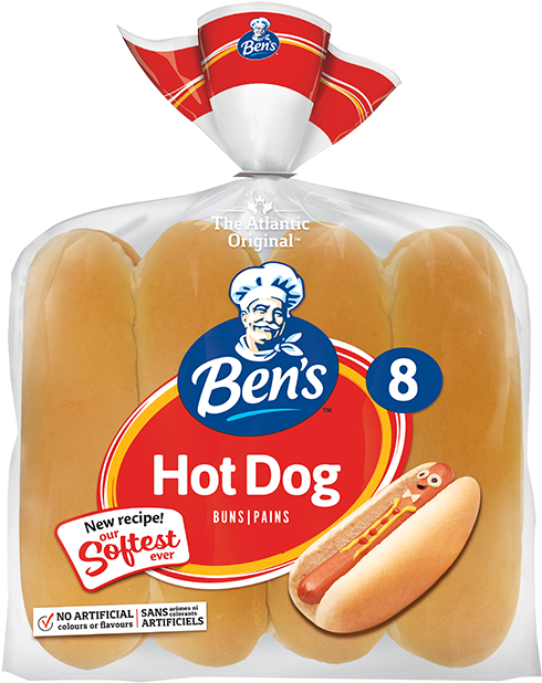 Products - Ben's Hot Dog Buns (641x648), Png Download