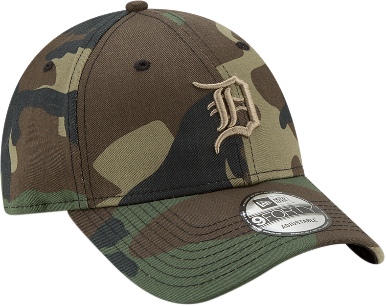 Detroit Tigers New Era Kids 940 Camo Fabric Baseball - Baseball Cap (789x625), Png Download