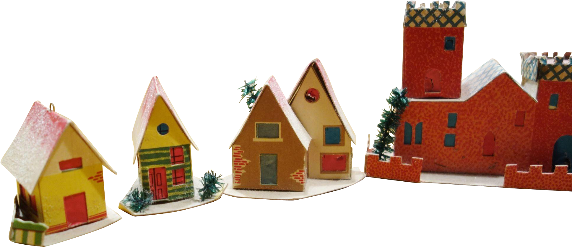 Vintage House Christmas Ornaments (1935x1935), Png Download