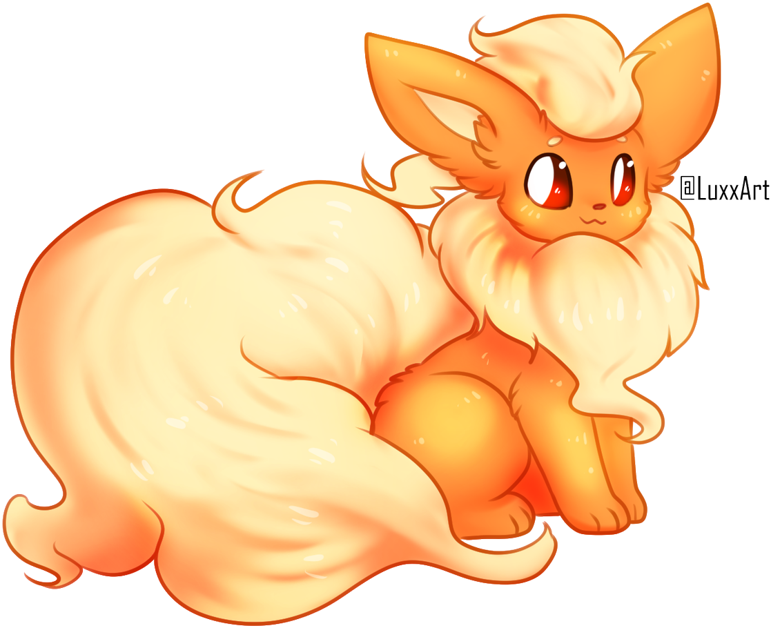 🌸trash Panda 🌸 - Flareon Fan Art Png (1200x1003), Png Download