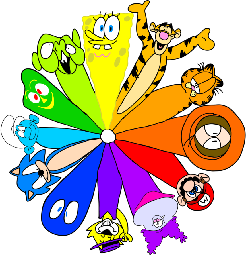 Color Cartoon Png (894x894), Png Download