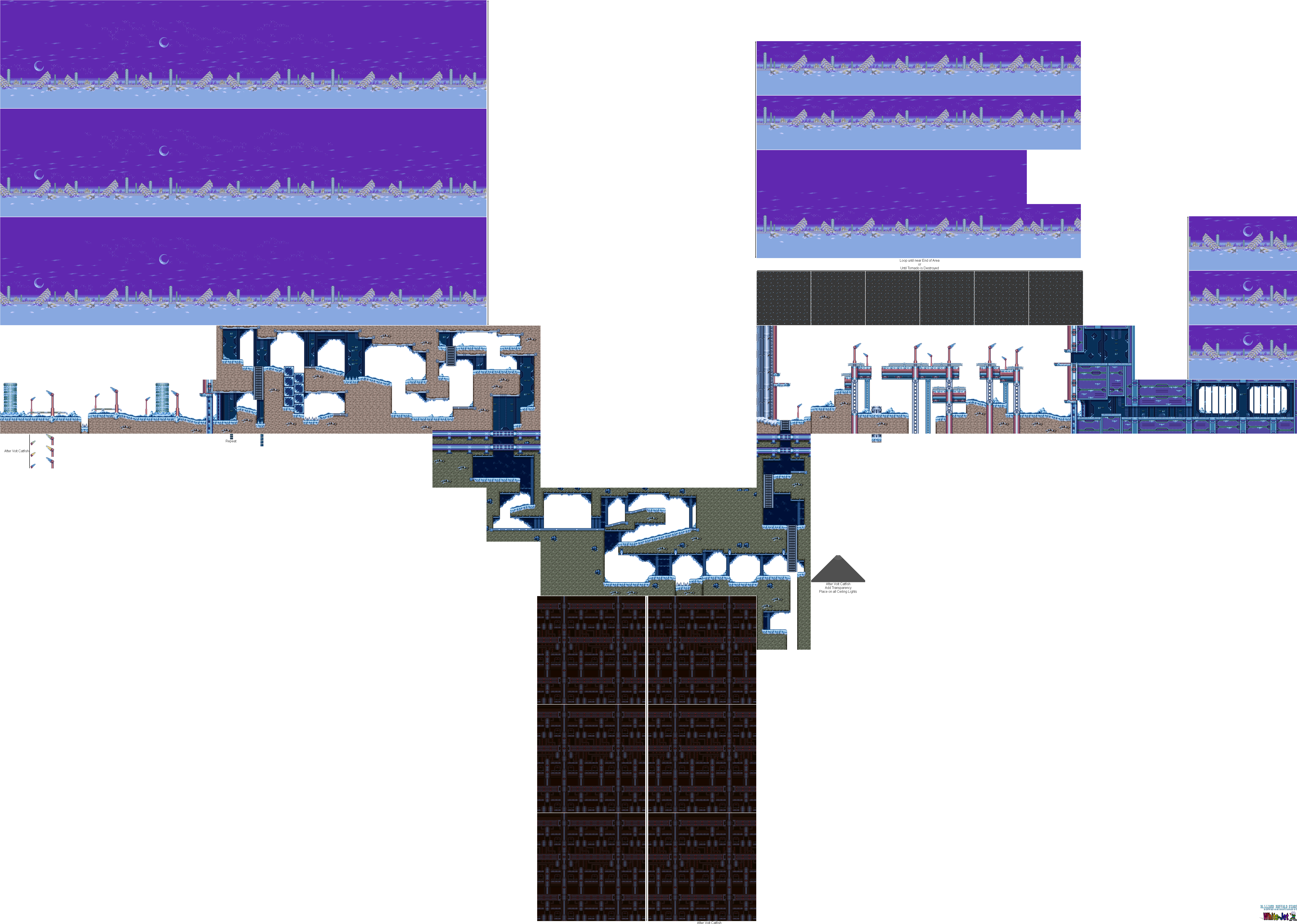 Click For Full Sized Image Blizzard Buffalo Stage - Mega Man X3 Blizzard Buffalo Stage (6156x4390), Png Download