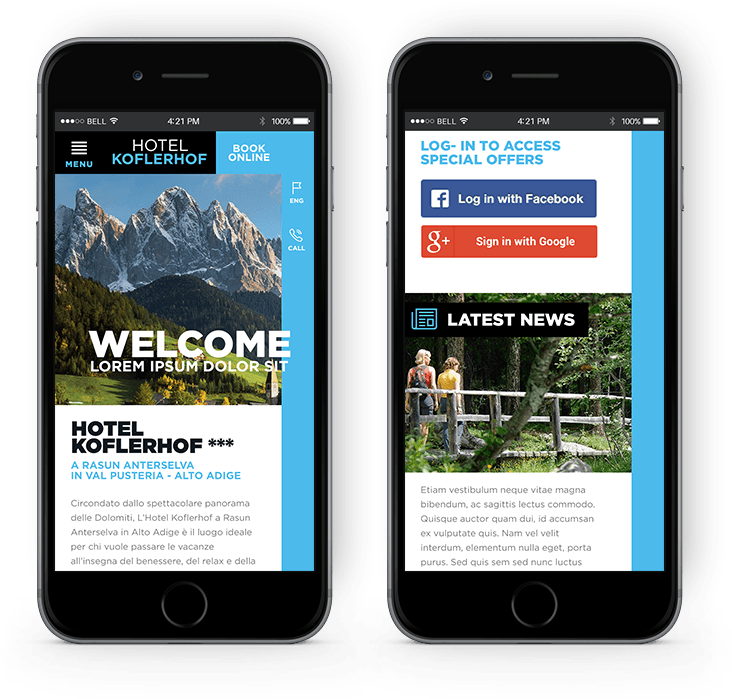 Italica Mobile Website - Funes Valley (971x715), Png Download