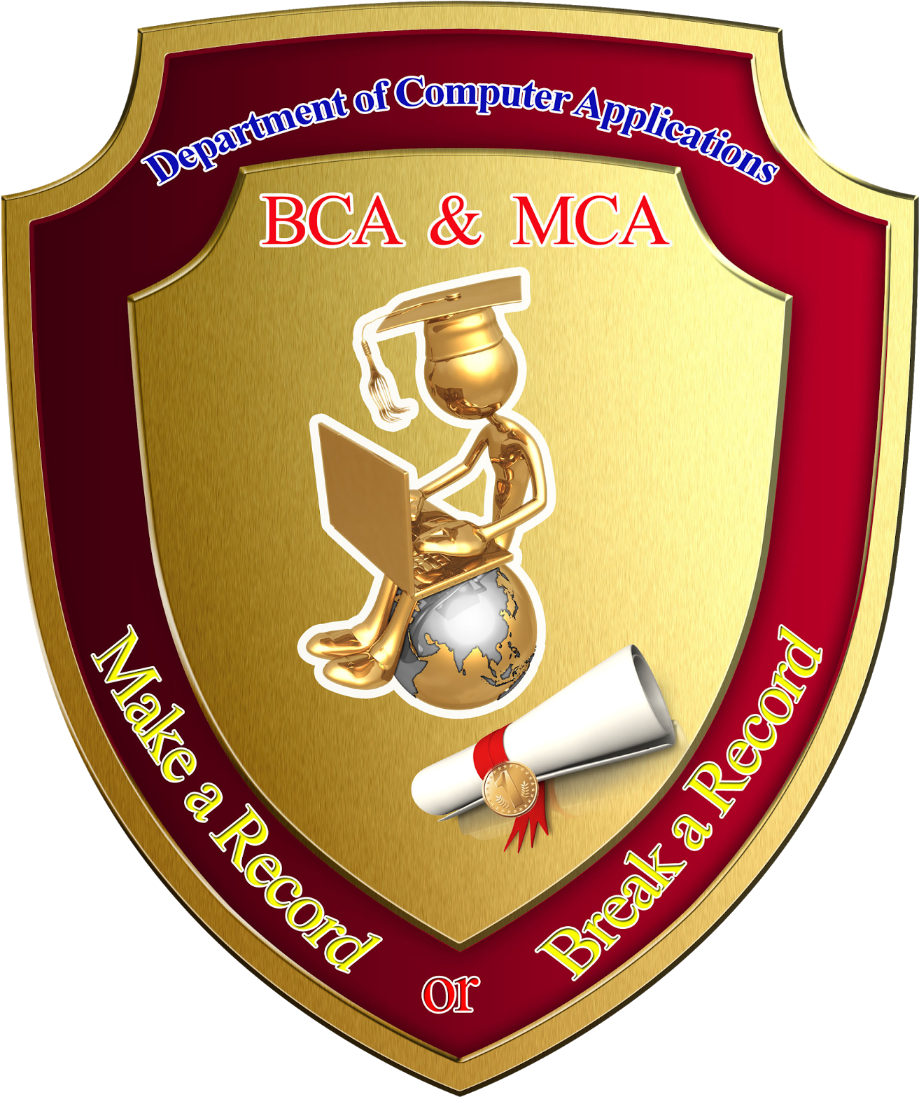 Computer Application Logo - Emblem (1465x1600), Png Download