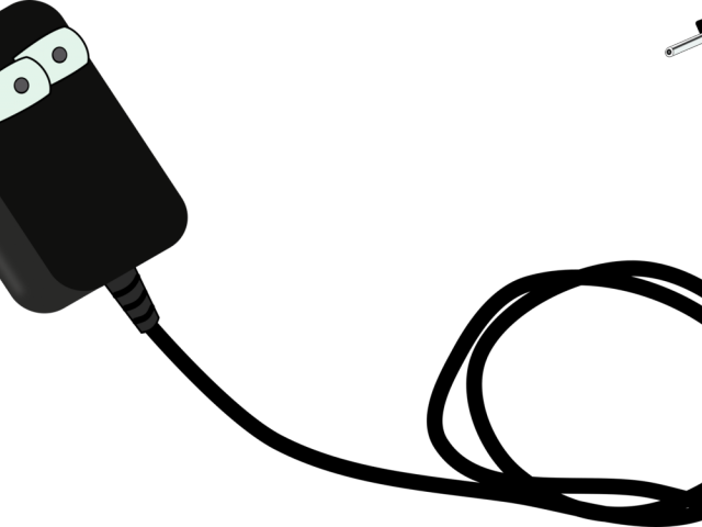 Battery Charging Clipart Mobile Battery - Phone Charger Clip Art (640x480), Png Download