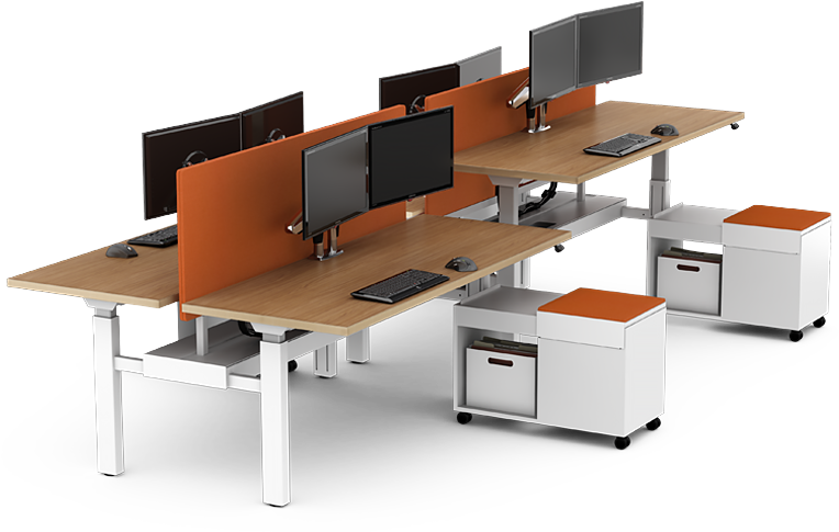 Seven Workbench From Watson Furniture Group Height - Watson Height Adjustable Tables (1100x500), Png Download