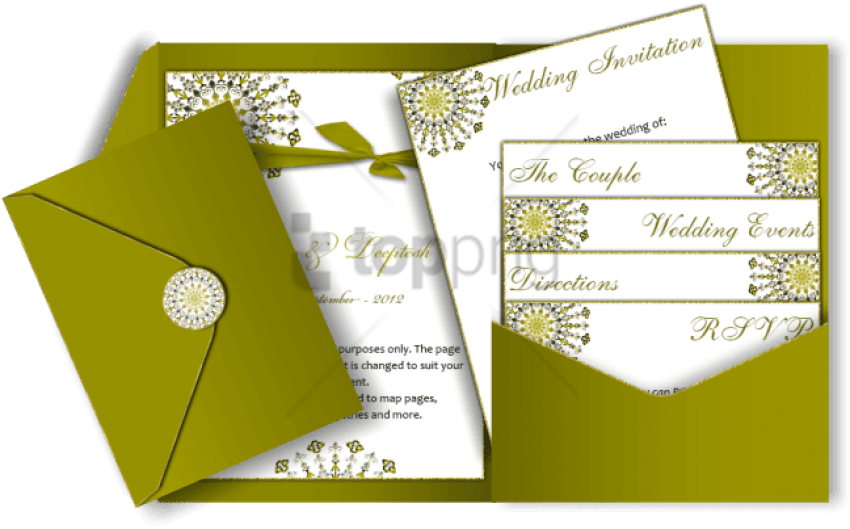 Free Png Simple Wedding Invitation Cards Design Png - Paper (850x529), Png Download