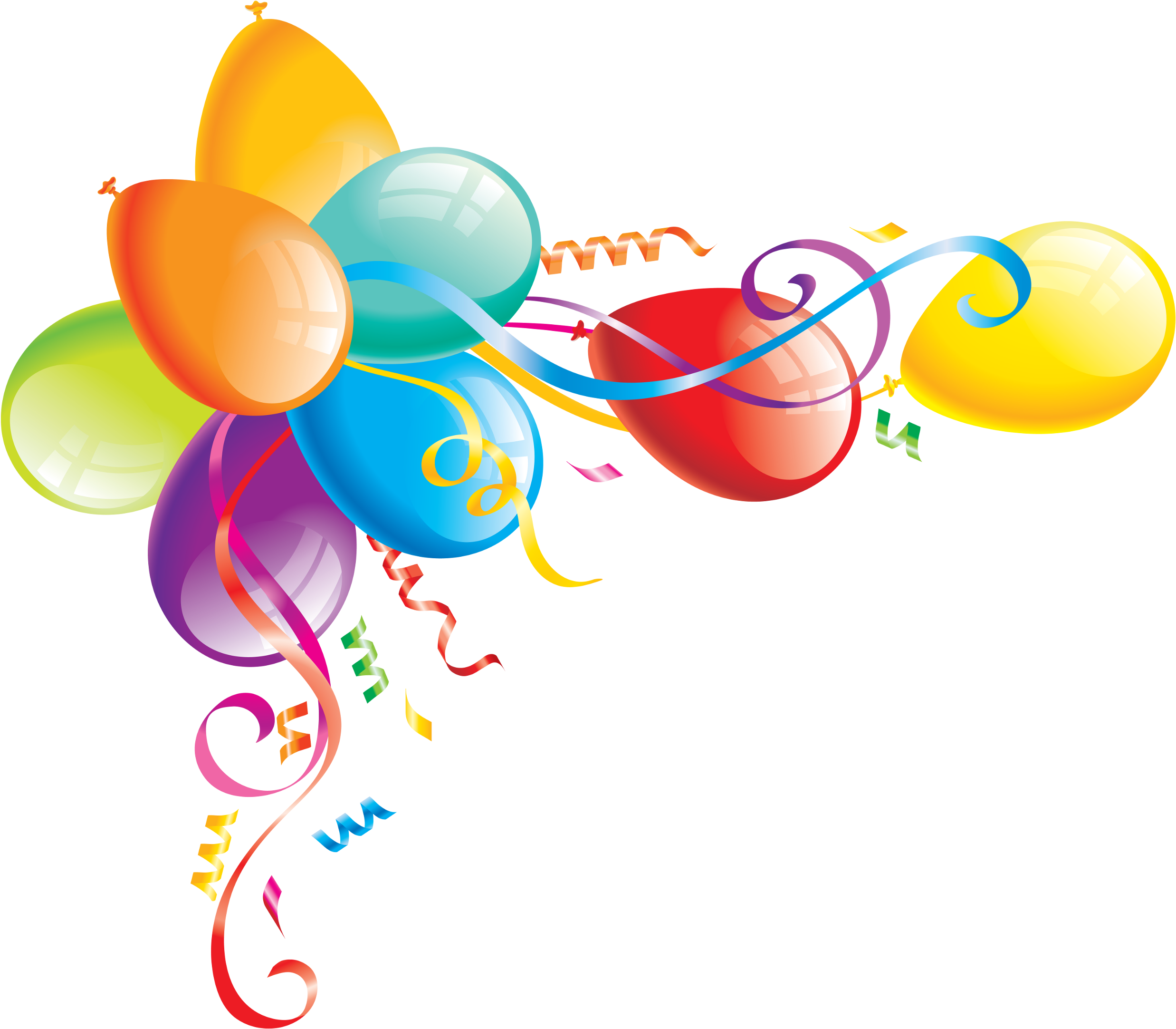 Balloons Clip Art Png (2500x2168), Png Download