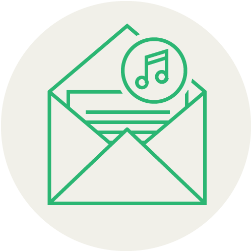 Feature Music - Happy Newyear Styles Letter (500x500), Png Download