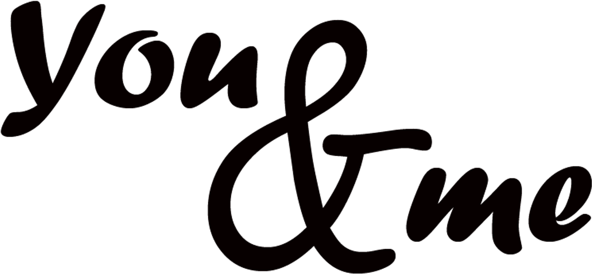 You And Me Word Art Freebie - Calligraphy (1800x1200), Png Download