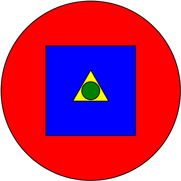 Example = Mconcat [ Circle - 2d Composition Of Circle Rectangle And Triangle (1000x400), Png Download