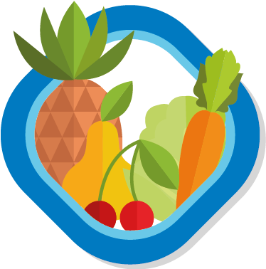 Come Preferiblemente Frutas Y Verduras, Evita El Consumo - Frutas Y Verduras Icono (373x384), Png Download
