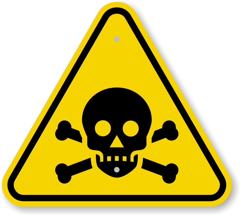 Toxic Clipart Warning Symbol Pencil And In Color Toxic - Poison Sign (800x716), Png Download