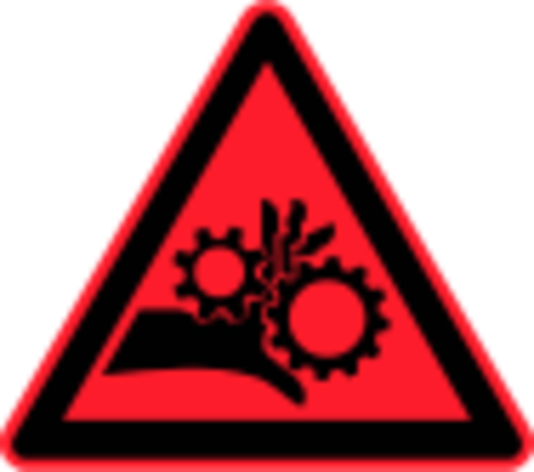 Pinch Point Warning Sign - Work Injury Animated Gifs (600x530), Png Download