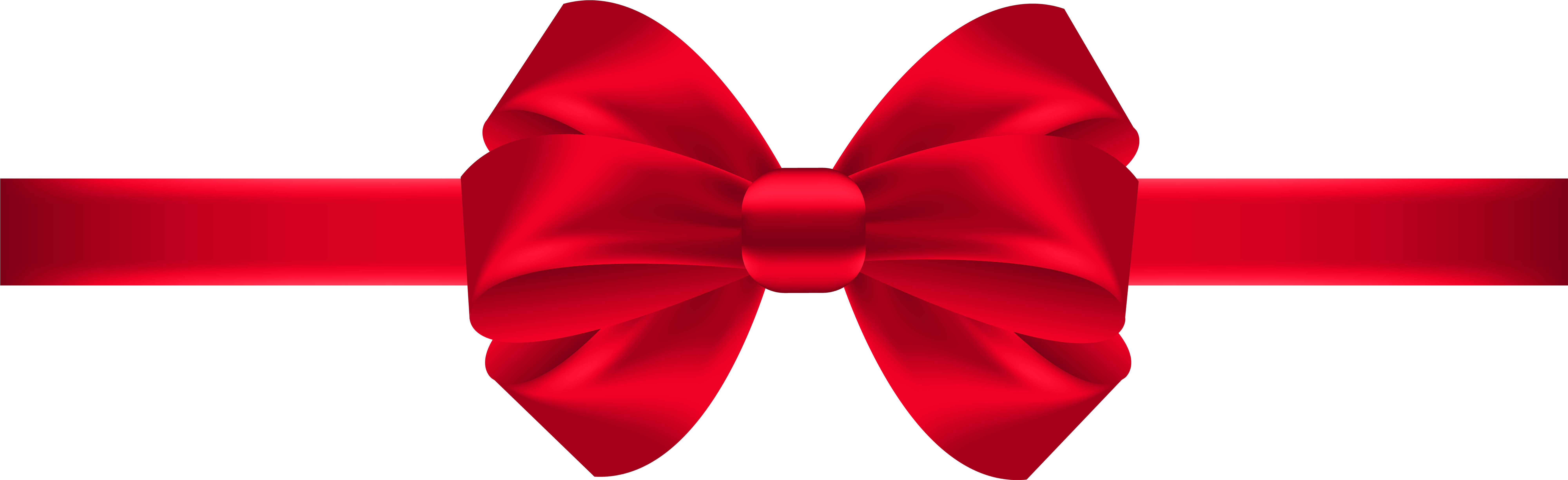 Bow Transparent Png Clip Art - Red Bow Transparent Png (8000x2514), Png Download