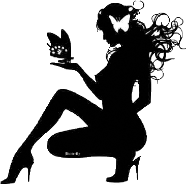 Butterfly Silhouette - Google Search - Sigma Lambda Gamma Purple Panther (375x375), Png Download
