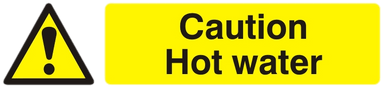 Centurion 6041C Caution Towel Rail May Be Hot Sign - Self-Adhesive PVC