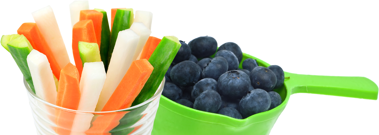 Una Taza De Zanahorias Picadas, Pepino Y Jícama Y Una - Vegetables Sticks (1600x548), Png Download