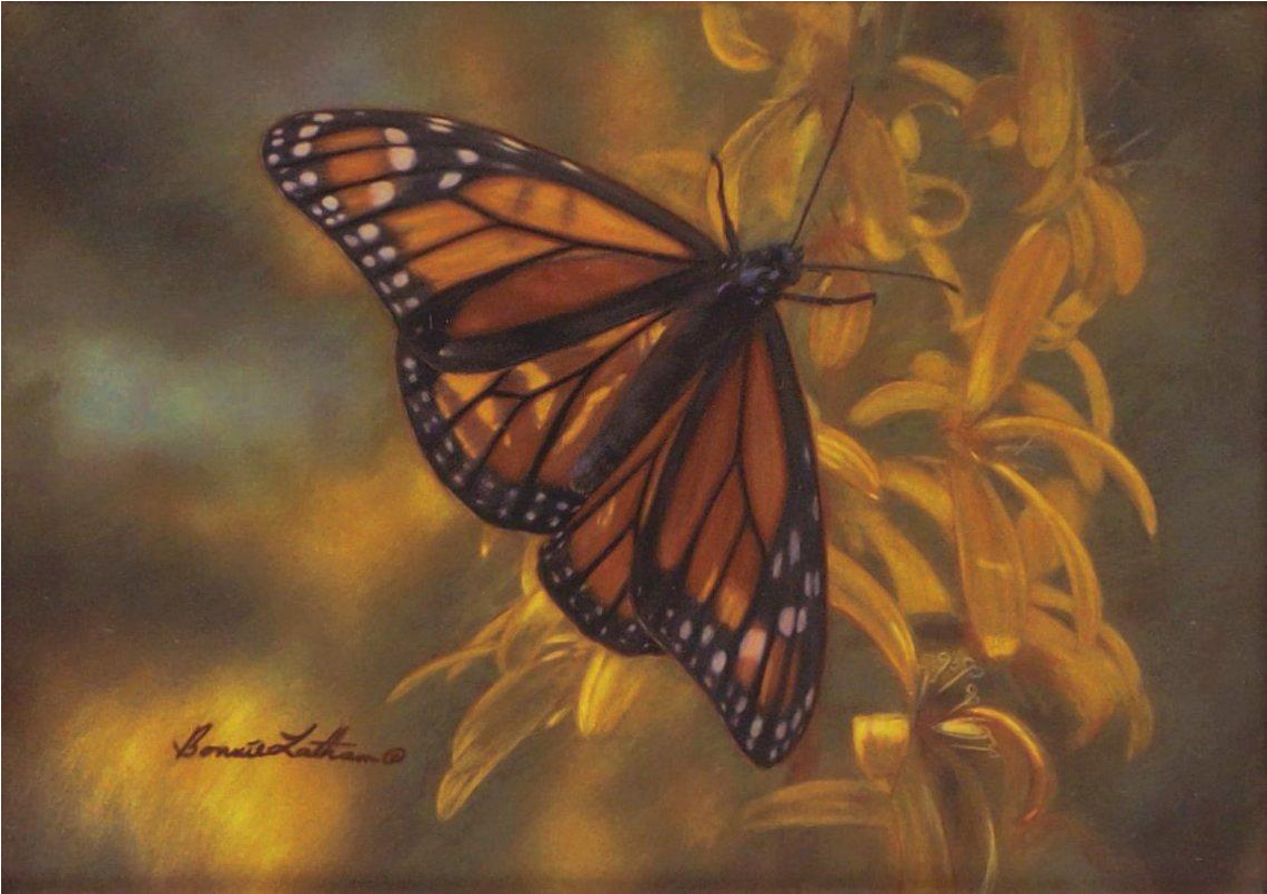 Golden Delight-monarch Butterfly, Original Watercolor - Watercolor Painting (1140x1140), Png Download