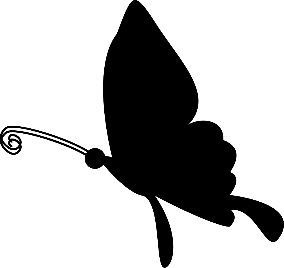 Butterfly Flying Silhouette - Siluetas De Mariposas Volando (980x925), Png Download