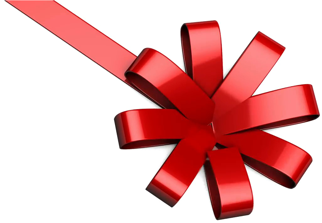 Red Bow Ribbon Png Background Image - Gift Wrapping (1920x1080), Png Download