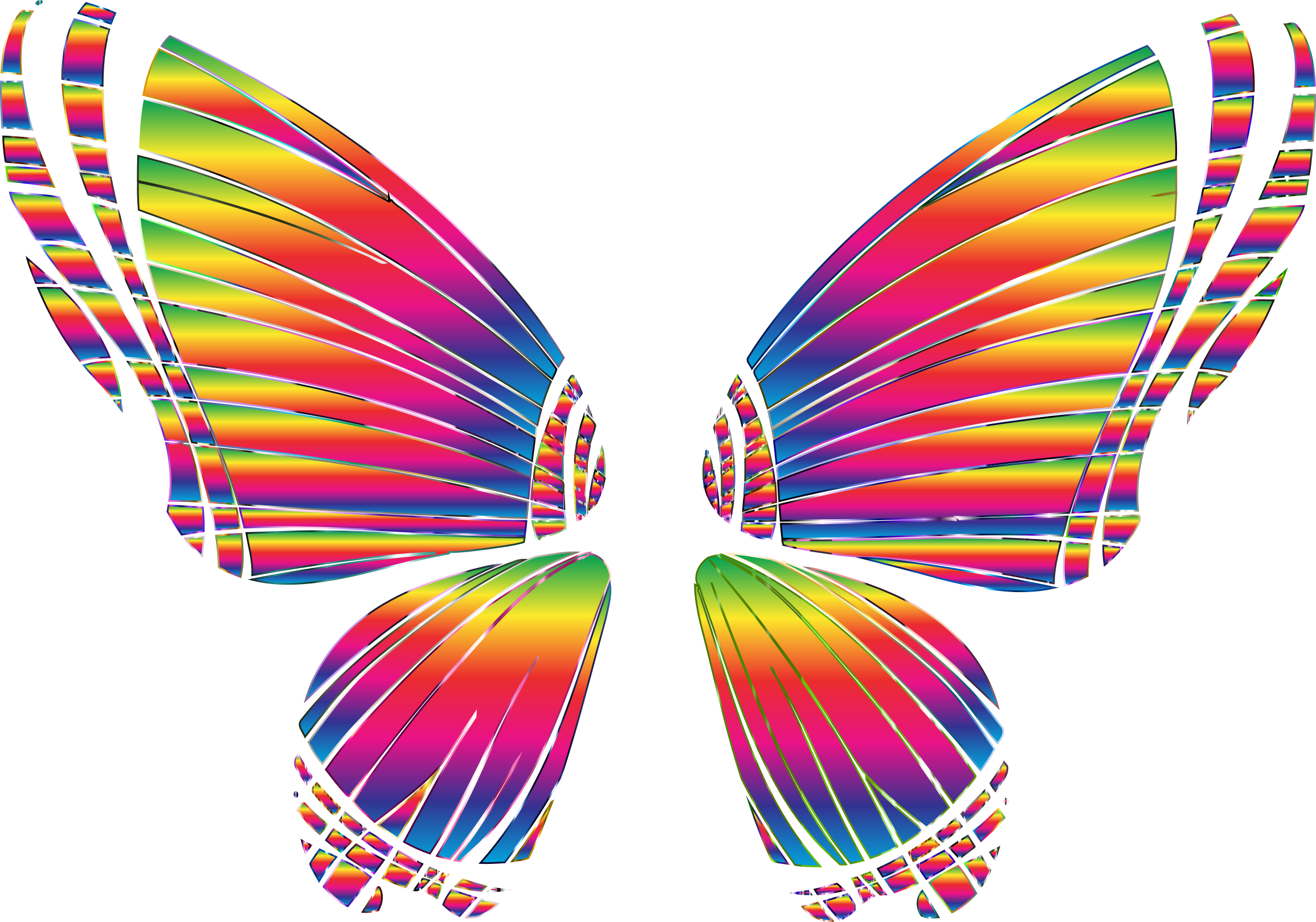 Rgb Butterfly Silhouette 10 8 No Background By @gdj, (2310x1618), Png Download