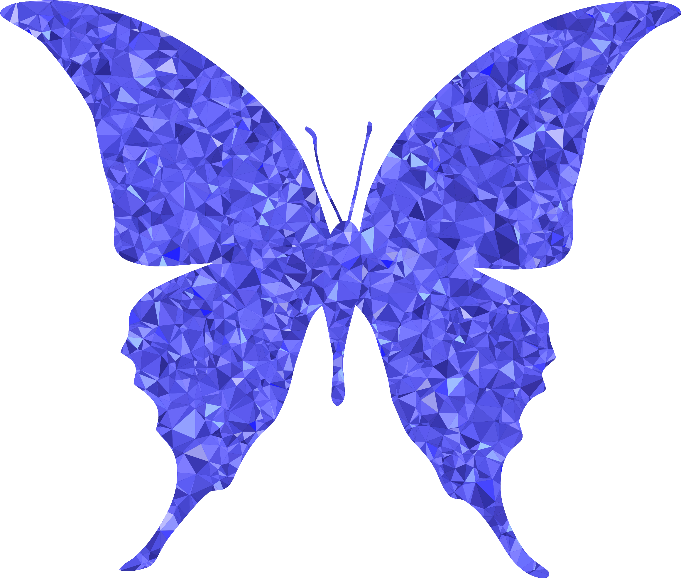 This Free Icons Png Design Of Sapphire Butterfly Silhouette (2400x2037), Png Download