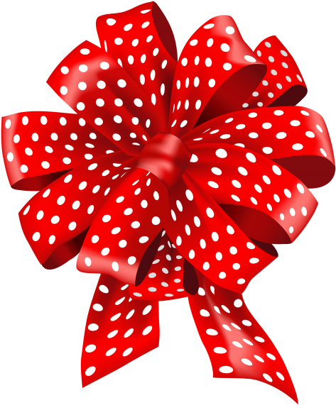 Free Png Red Dotted Bow Png Images Transparent - Ribbon (480x580), Png Download