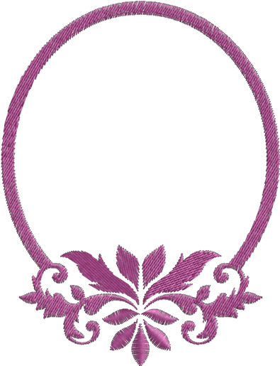 Moldura Oval - Embroidery (600x600), Png Download