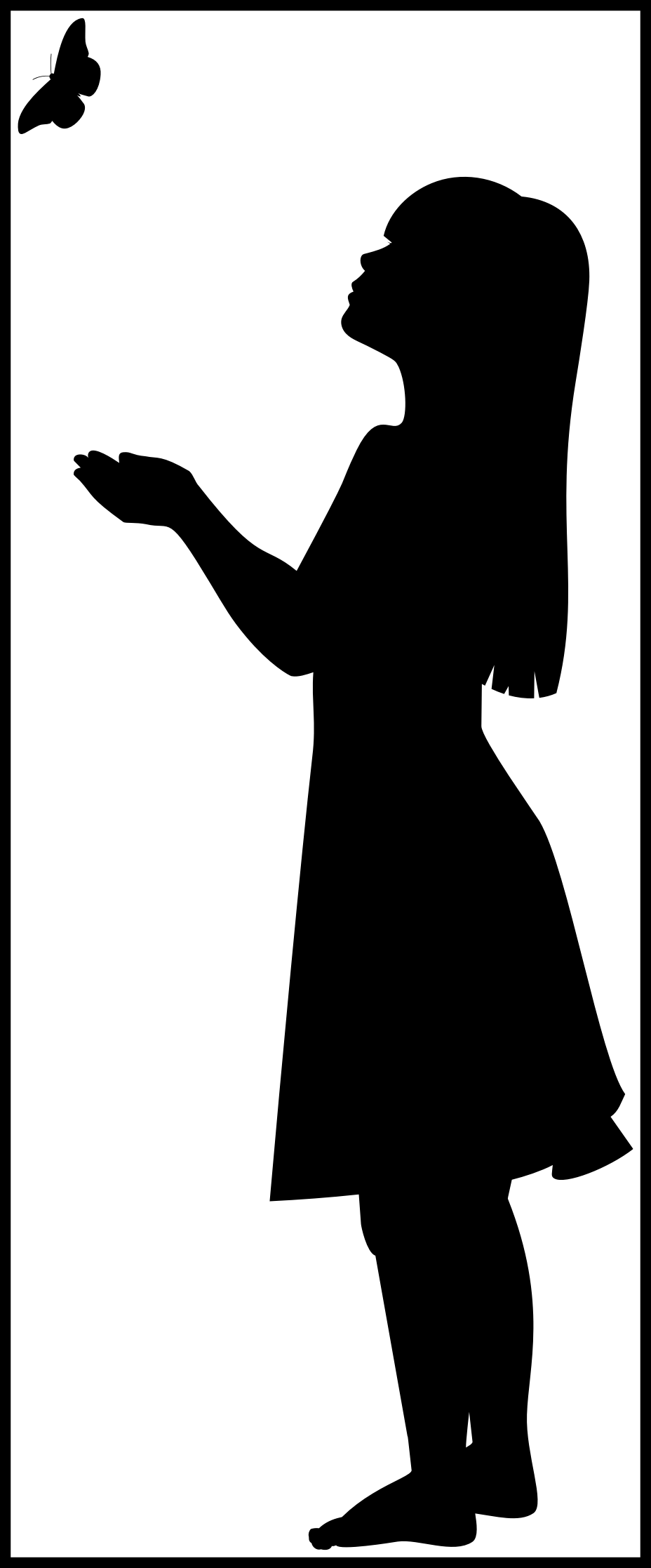 Awesome Little Girl And Silhouette By Gdj - Little Girl Silhouette (928x2234), Png Download