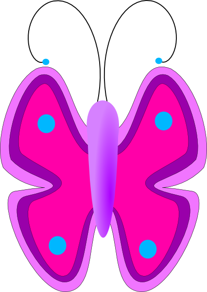 Free Vector Butterfly Clip Art - Free Butterfly Clipart For Kids (426x600), Png Download