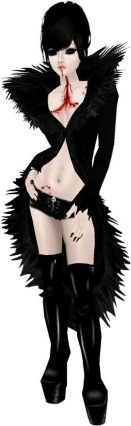 Vampire Girl By Elly05 On - Vampire Girl Clipart (894x894), Png Download