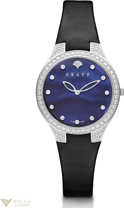 Graff Butterfly Silhouette White Gold & Diamonds Ladies - Romanson Ul0576smw Bk (664x880), Png Download
