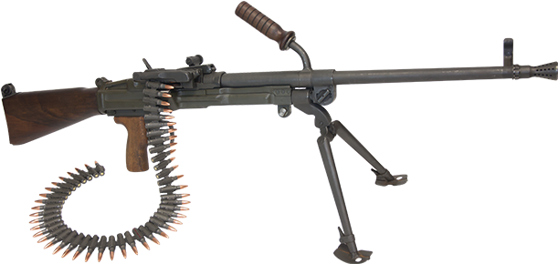 Machine Gun Png - Vz 52 57 Light Machine Gun (650x376), Png Download