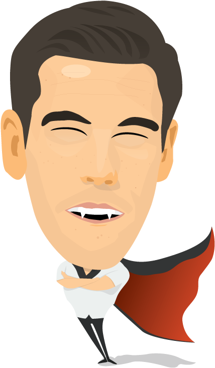 Vampire - Cartoon (612x792), Png Download