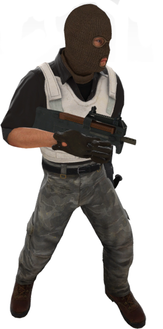 Gangster With Gun Png Image Royalty Free Download - Cs Go P90 Png (332x670), Png Download