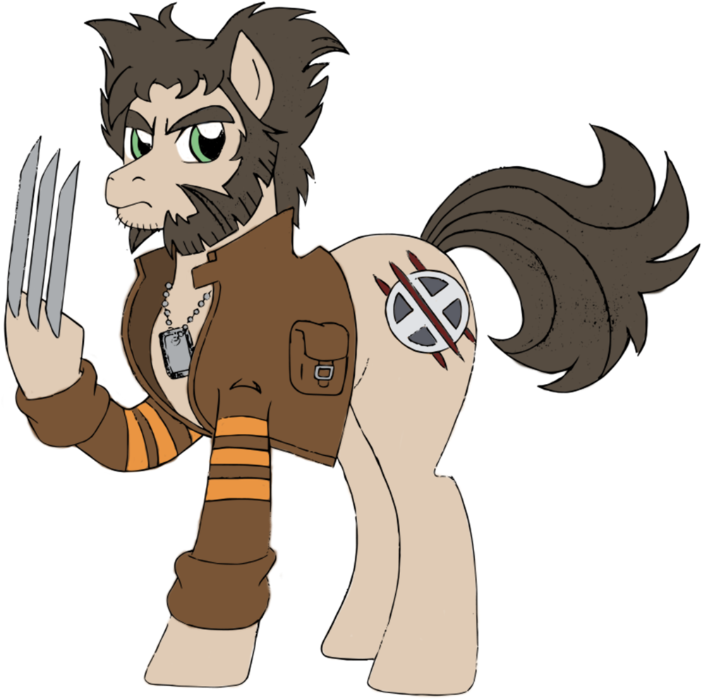 #810957 - Adamantium, Artist - Edcom02, Artist - Jmkplover, - Wolverine My Little Pony (1267x1024), Png Download