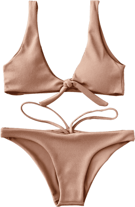 Image Freeuse Bikini Vector Essential - Traje De Baño Con Nudo (558x744), Png Download