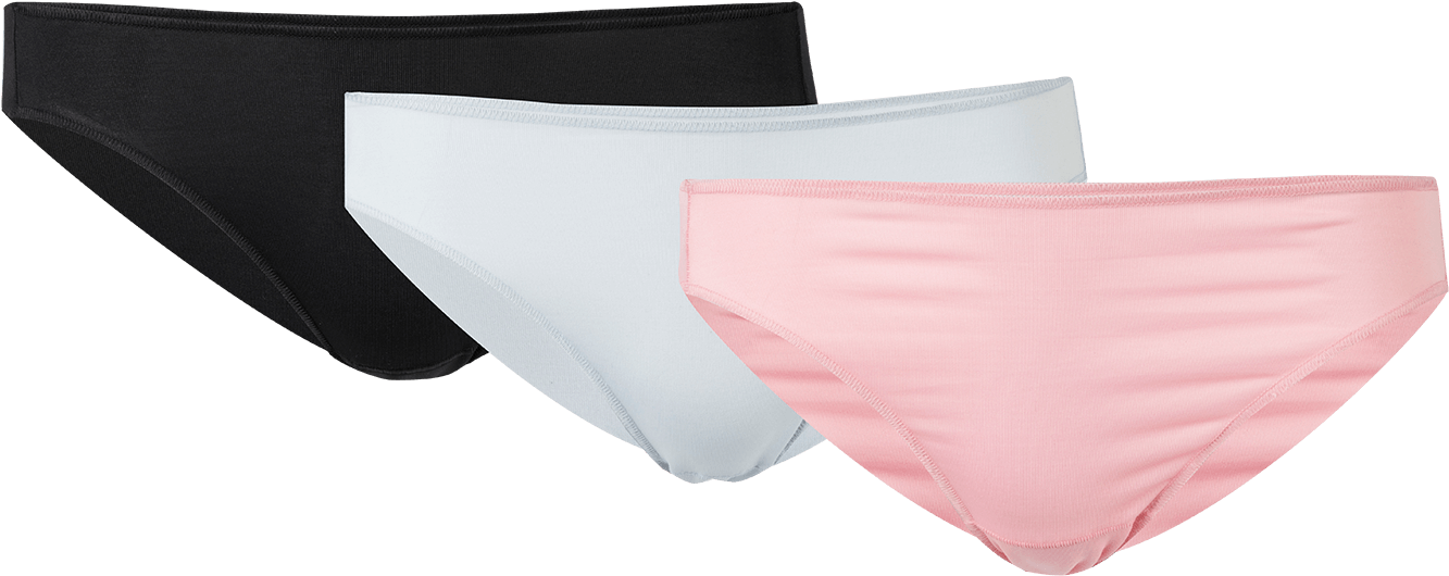 Gildan Microfiber Women's Bikini Underwear, - Black Microfiber Underwear (1400x1400), Png Download