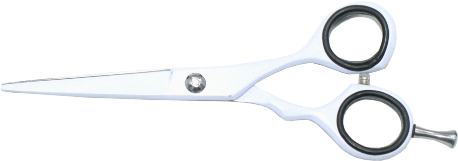 Tijeras De Peluqueria Blanca (999x452), Png Download