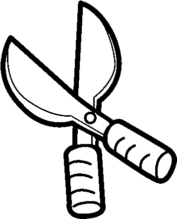 Dibujo De Tijeras De Podar Para Colorear - Pruning Shears (600x470), Png Download