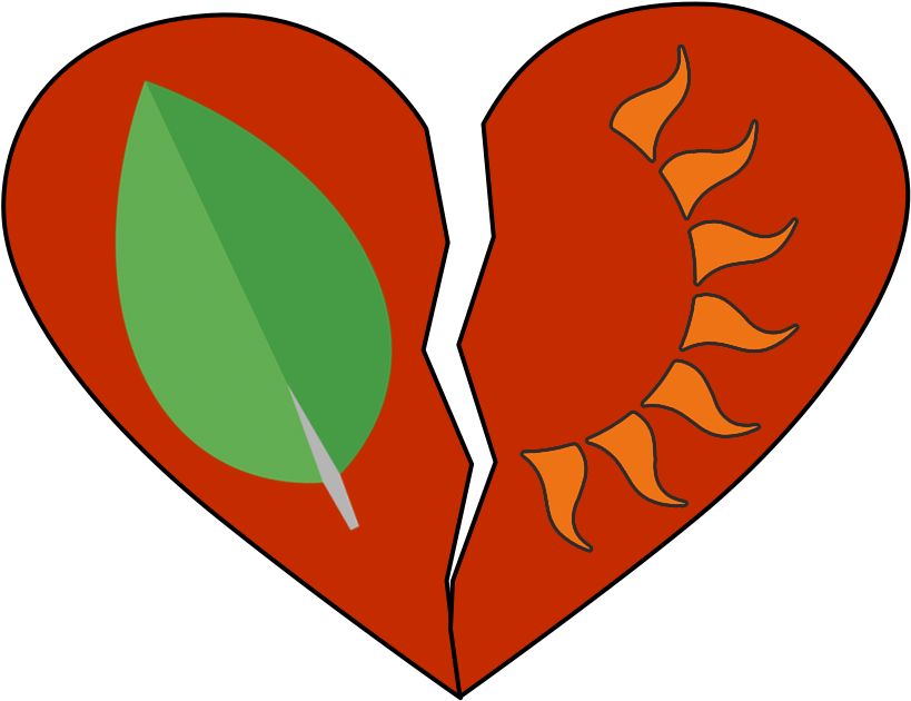 Orange Heart Png (1024x768), Png Download