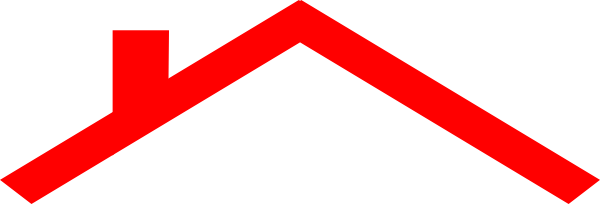 Red Roof Clipart (600x204), Png Download